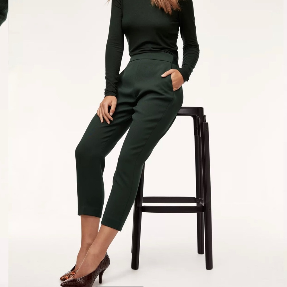 Aritzia Babaton Scarab Green James Pants